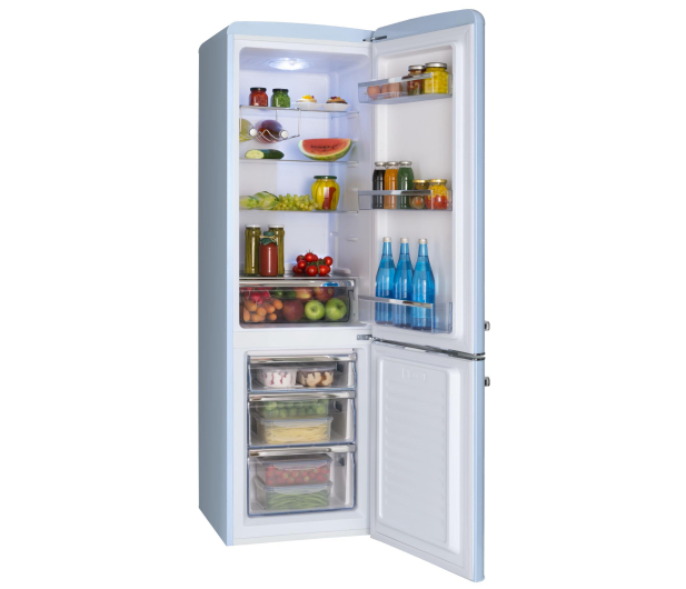 Lodówka Amica FK2965.3LAA 181cm Niebieska Retro SlimSize 244L - 523455 - zdjęcie 5